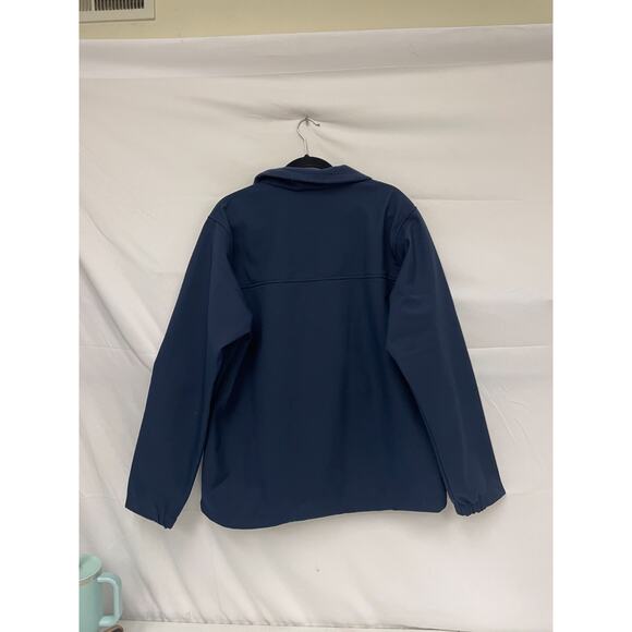 Columbia Men's Sz L Navy Blue Mt.Village Softshell Jacket Full Zip NWT - Picture 2 of 13